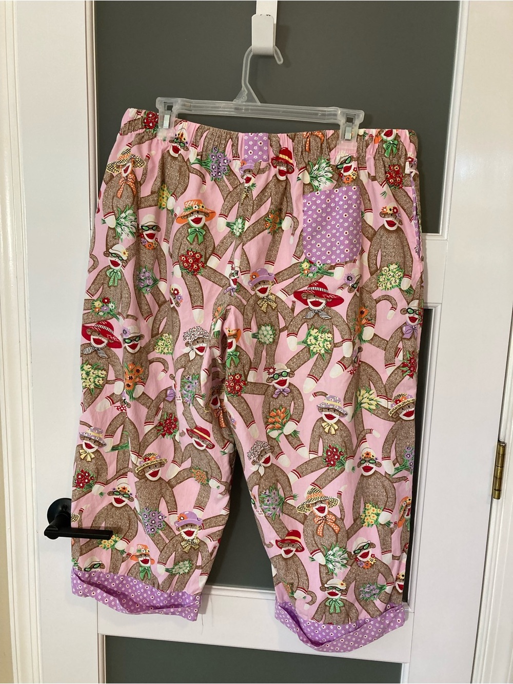 Nick And Nora Sock Monkeys Pajama Pants - Cotton - EUC! - XL - Picture 7 of 14